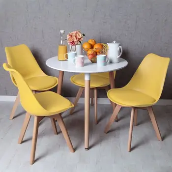 

Table set Round Tower 80 cm White and Pack 4 Chairs Synk Pro