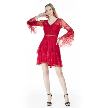 

Reputable Lace Detail Evening Dress Dress WOMEN ABİYE DRESS 050331