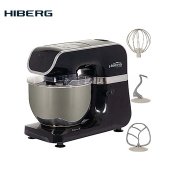 

Planetary mixer HIBERG MP 1040 DB 1000W bowl 4 l stainless steel LCD display 6 speeds hook spatula whisk lid