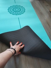 Esterilla de Yoga de TPE con línea de posición, almohadilla de ejercicio deportiva de doble capa antideslizante de 6mm para principiantes, gimnasio en casa, Fitness, gimnasia, Pilates