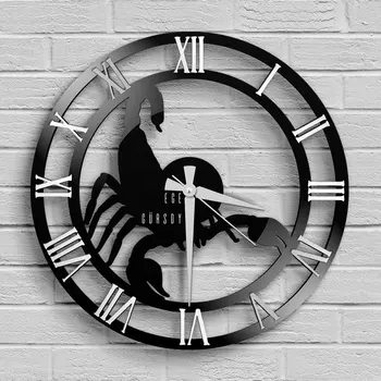 

Personalized Scorpion Sign Design Wooden Wall Clock-Model A1