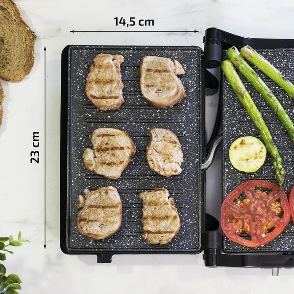 Электрический Барбекю Cecotec Rock'nGrill 750 полностью открытый 750 Вт черный серый