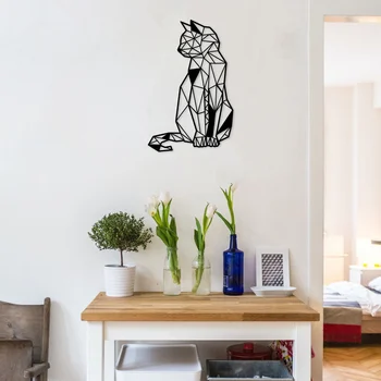 

Металлический декор стен Cat 70x45 cm дизайн интерьера домашнего
