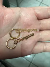 Goxijite 1 par personalizar nombre aro pendiente de las mujeres hombres carta hueso del oído hebilla pendientes Punk joyas de hip-hop