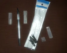 ESPLB-cuchillas para manualidades de Metal antideslizantes, cortador de bisturí, grabado, manualidades, escultura, cuchillo de reparación de PCB, 18 unidades