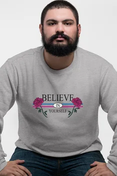

Angemiel Wear Believe Yourself In Gray Men 'S Sweatshirt