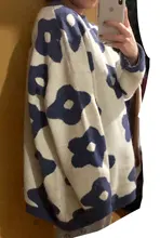 Suéteres de moda para mujer, jerséis de flores para invierno