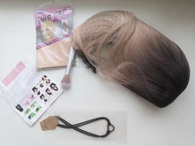 NNZES-peluca recta con corte Bob para mujeres negras, pelo sintético, parte media, resistente al calor, pelo Natural, 14 pulgadas