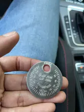 Herramienta de medición de bujía, 1 unidad, calibre de bujía, tipo moneda, rango de 0,6-2,4mm, calibre de bujía
