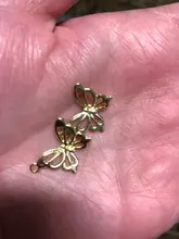 Dijes de mariposa de 14x19mm, 10 Uds., insectos para fabricación de joyas, pendientes, colgante, collar y pulsera, dijes