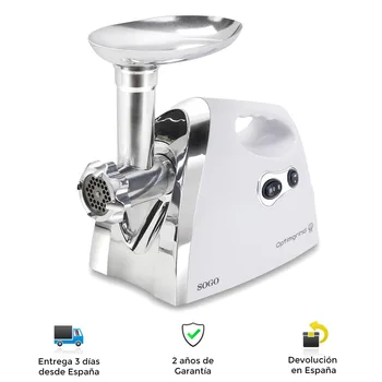 

Powerful electric grinder, meat, vegetable, nuts, container, scraper, stainless steel blades, security System