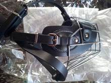 Canasto de alambre de Metal fuerte para perros grandes, bozal para morder, antimordedura, negro/marrón