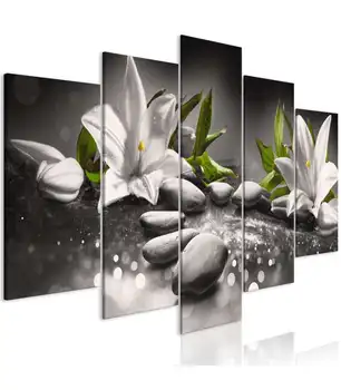 

Picture-Lilies and Stones (5 Parts) Wide gray