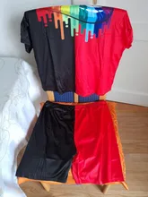 Top y pantalón corto con estampado de labios para mujer, ropa deportiva, Top y pantalón corto, cuello redondo, informal, Verano