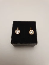 Pendientes de lujo con hebilla de circonia cúbica para mujer, aretes de Color blanco, oro rosa, 2020