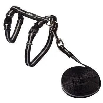 

Set of leash and harness for cats rogz Alleycat s-11mm 1,8 m Black