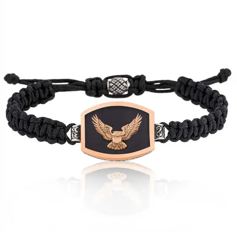 

Armagano 100% 925 Sterling Silver Eagle Macrame Men 'S Bracelet High Quality and Original Men 'S Wrist Straps