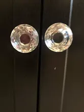 NAIERDI Base de oro en forma de diamante de cristal de diseño de perillas de vidrio armario tiradores pomos de cajones manijas del Gabinete de cocina manija de los muebles