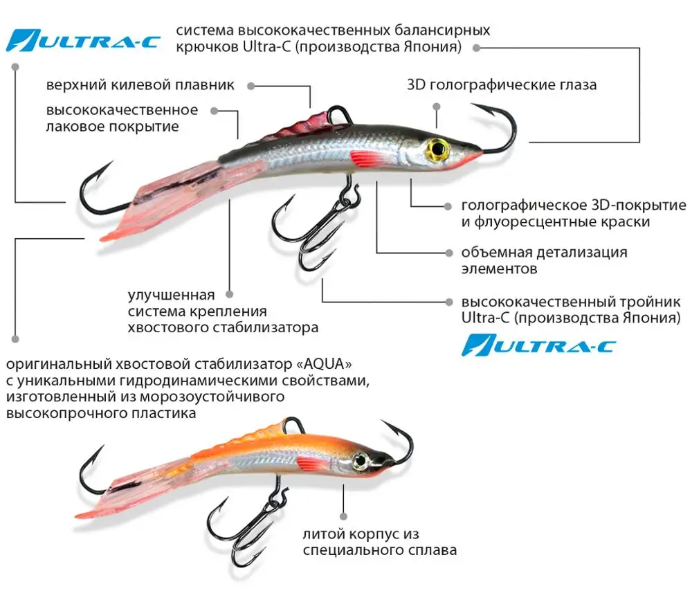 Балансир AQUA ЧУДО 7 74mm 16 0g|Рыболовные снасти| |