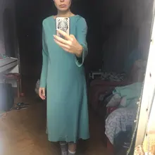 Satin Dress Mid-Long Femme Robe Long-Sleeve WOTWOY Elegant Women Vestidos Cotton Solid