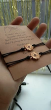 Pulsera hecha a mano con colgante de girasol para mujer, brazalete con cadena de cuerda entrelazada, para amigos y enamorados