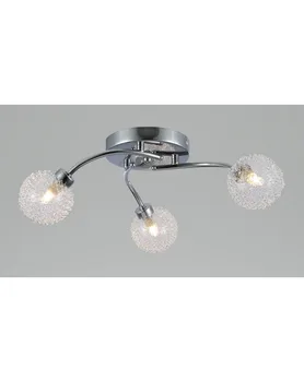 

Ceiling lamp. PLAFON. LIGHT CEILING SPOTLIGHT. Metal. CHROME COLOR AND CLEAR GLASS. LIGHT G9 Ref. 8828/3C CR