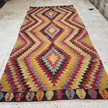 Винтаж Коврик для прихожей бегун 5'2'' X 11'4''/158x346 см