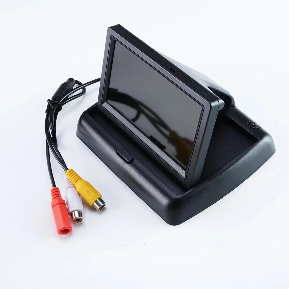 Авто монитор 4.3 дюйма, складнойавтомобильные мониторы TFT lcd монитор заднего вида автомобиля дисплей система парковки