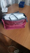 Organizador de viaje de nailon para mujer, bolso grande líneas, maquillaje, cosmético