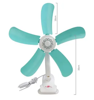 

Fan clamp clip with double joint-5 blades