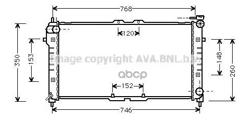 Радиатор Mazda 626 1.8/2.0 M/T 92-02 Ava Mz2027 Ava арт. MZ2027
