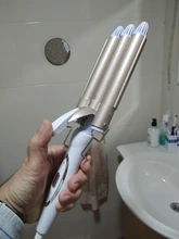 Utensilios de peluquería profesional, rizador de cerámica de triple barril de pelo eléctrico, ondulador de pelo, herramientas de estilismo