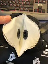 Mascarilla facial reutilizable con 4 filtros, máscara de media cara, de carbón activado, a prueba de polvo