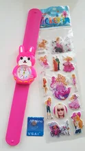 Relojes bonitos de conejo para niños y niñas, regalo para niños, reloj de pulsera de dibujos animados para bebés, Slap, de cuarzo