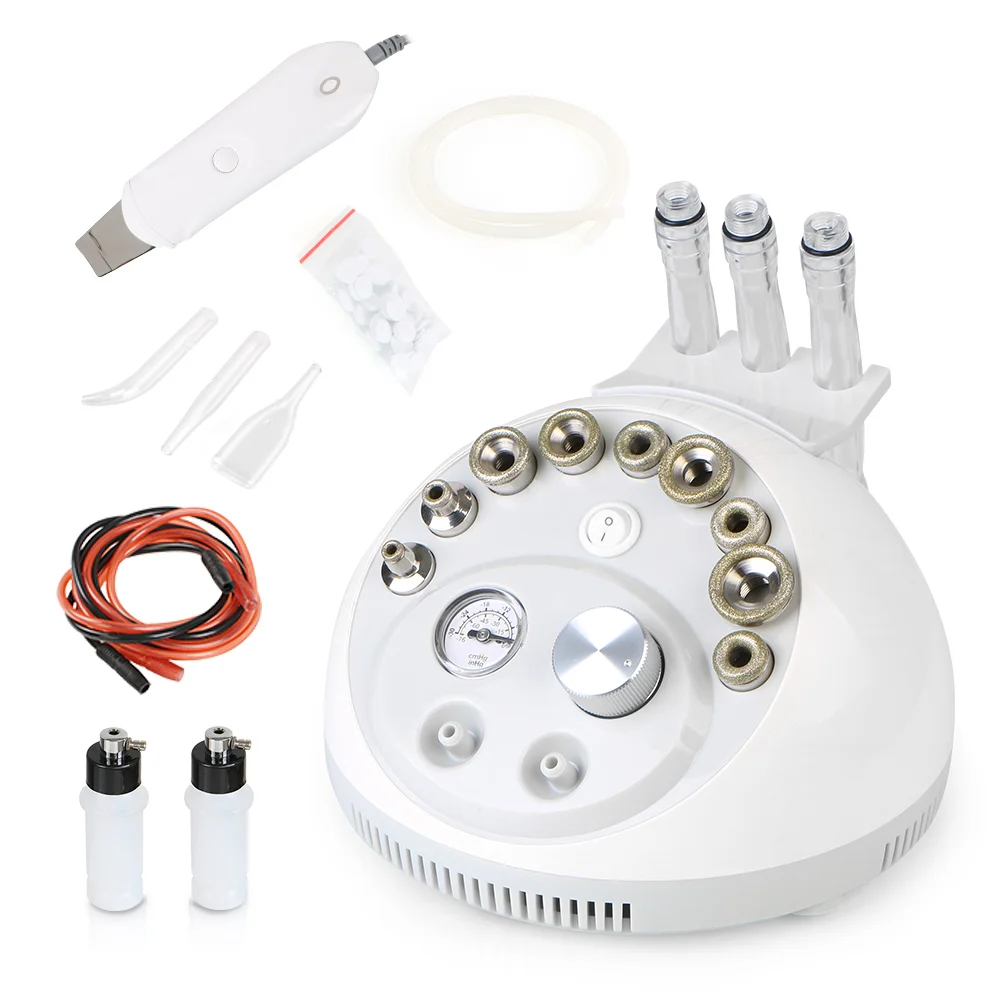 

3in 1 Microdermabrasion Face Black Head Removal Ultrasound Scrubber Dead Skin Removel Water Spray Smooth Beauty Salon