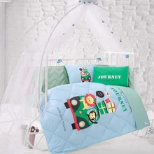 Сделано в Турции путешествие Младенческая Детская кроватка постельное белье-Бампер Набор для мальчиков и девочек детская мультяшная детская кроватка хлопок Мягкий противоаллергический