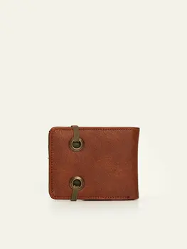 

Leather Looking Bird Eye Detailed Wallet