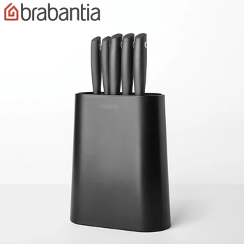 

Набор ножей на подставке Brabantia "Tasty+", 6 предметов, темно-серый. 123061