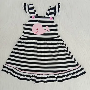 

Children Girl Dress Summer Child Girls Clothing Small Fly Sleeve Stripe Kids Summer Dresses for baby Clothes girls dresses