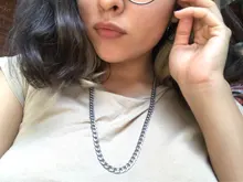 Collar con cadena de eslabones cubanos para hombre y mujer, joyería de acero inoxidable, estilo Punk