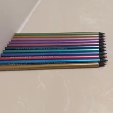 Brutfuner-lápices de colores metálicos, 12 Uds., lápiz profesional de Color dorado para bocetos escolares, regalos de pintura