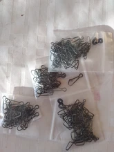 JACKFISH-conector de pesca de acero inoxidable, 50 unids/lote, Conector de anillo de 8 palabras, giratorio a presión, aparejos de pesca