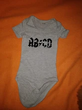 Ropa infantil con estampado de letras ABCD, Pelele de Rock Acdc para recién nacidos, niño y niña, trajes