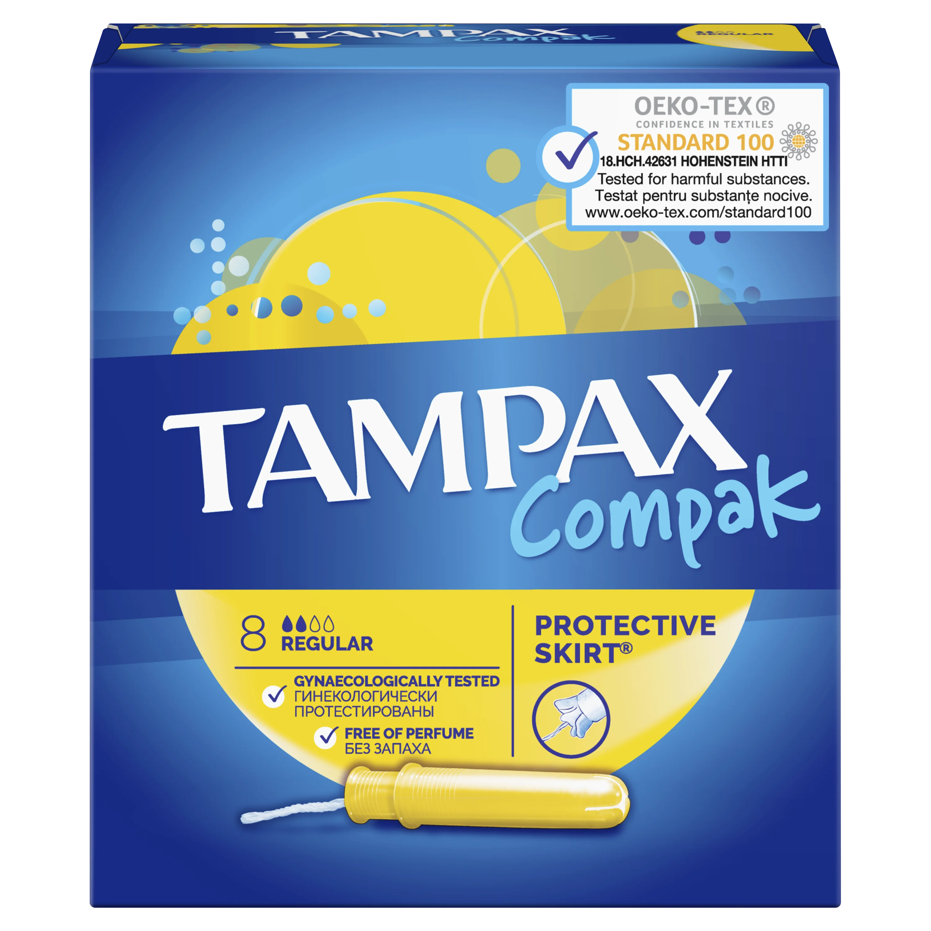 Тампоны с аппликатором TAMPAX Compak Regular, 8 шт