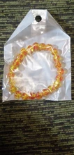 1 unids/set de abalorios de cera de abeja amarilla, cuentas de amberos, pulsera elástica con cuentas, regalo de joyería Unisex