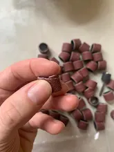 XCAN-Juego de tambor de lijado #80 #100 #120, grano con mandril de lijado de 6,35mm y 12,7mm para herramientas rotativas Dremel, bandas de lijado