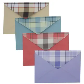 

Envelopes with checkered valve format c6 (114x162mm), packing 4 colors of 5 PCs.