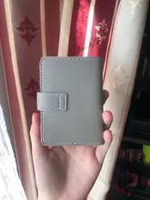 Tarjetero delgado de cuero PU para mujer, 26 tarjetas, tarjetero, monedero