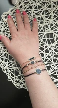 Nuevos Bohemios negro cuerda cadena pulsera para las mujeres aviones de Luna corazón brazalete con dije de cristal de la joyería de Boho