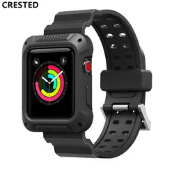 Чехол + ремешок для apple watch band apple watch 4 3 band iwatch 42 мм/38 мм 44 мм 40 мм Защитная крышка correa pulseira